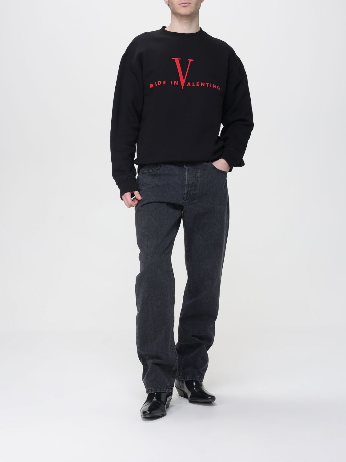 Valentino Valentino Sweatshirt Men Black Size US M / EU 48-50 / 2 - 2 Thumbnail