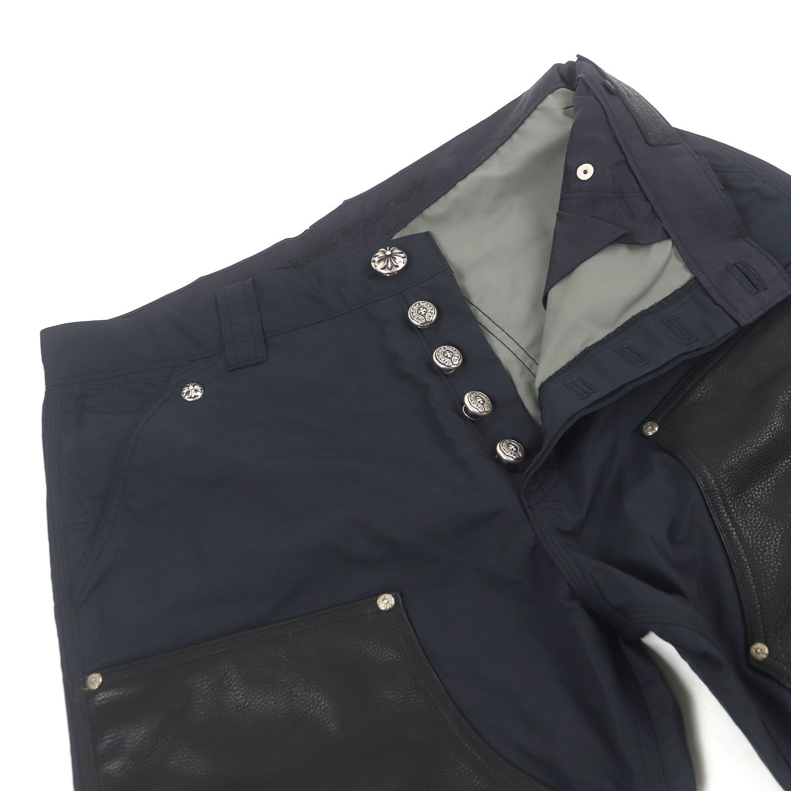 Chrome Hearts Other Chrome Hearts Carpenter Leather Switching Nylon Pants Others Pants DUTY FREE for USA Size ONE SIZE - 3 Thumbnail
