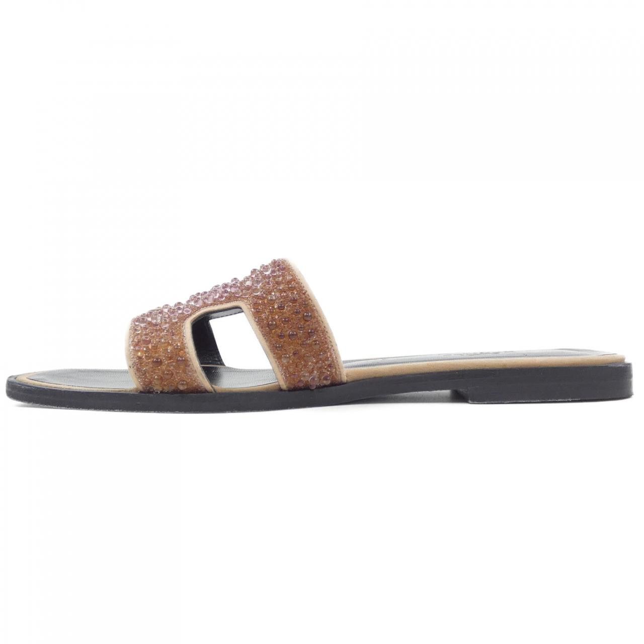 Hermes Hermes Hermes Oran37 Crystal Sandals Glass / Ceramic Shoes DUTY FREE for USA Size ONE SIZE - 2 Thumbnail