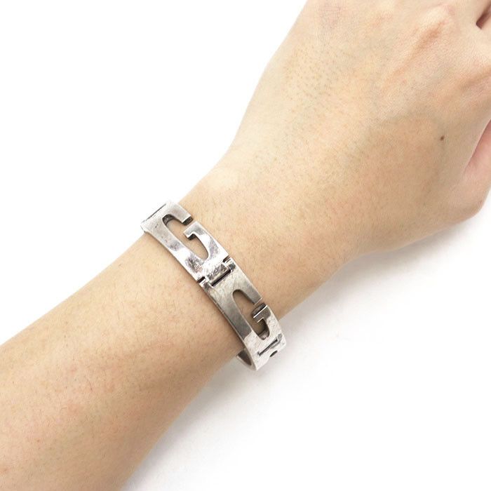 Gucci Gucci Gucci G Logo Cutout Silver 925 Bracelet Precious Metal Bracelet DUTY FREE for USA Size ONE SIZE - 2 Thumbnail
