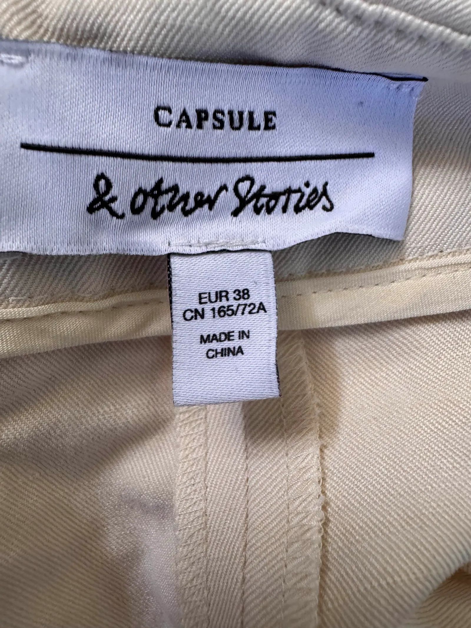 & Other Stories & Other Stories Beige white pants Pants Size 27" / US 4 / IT 40 - 2 Thumbnail