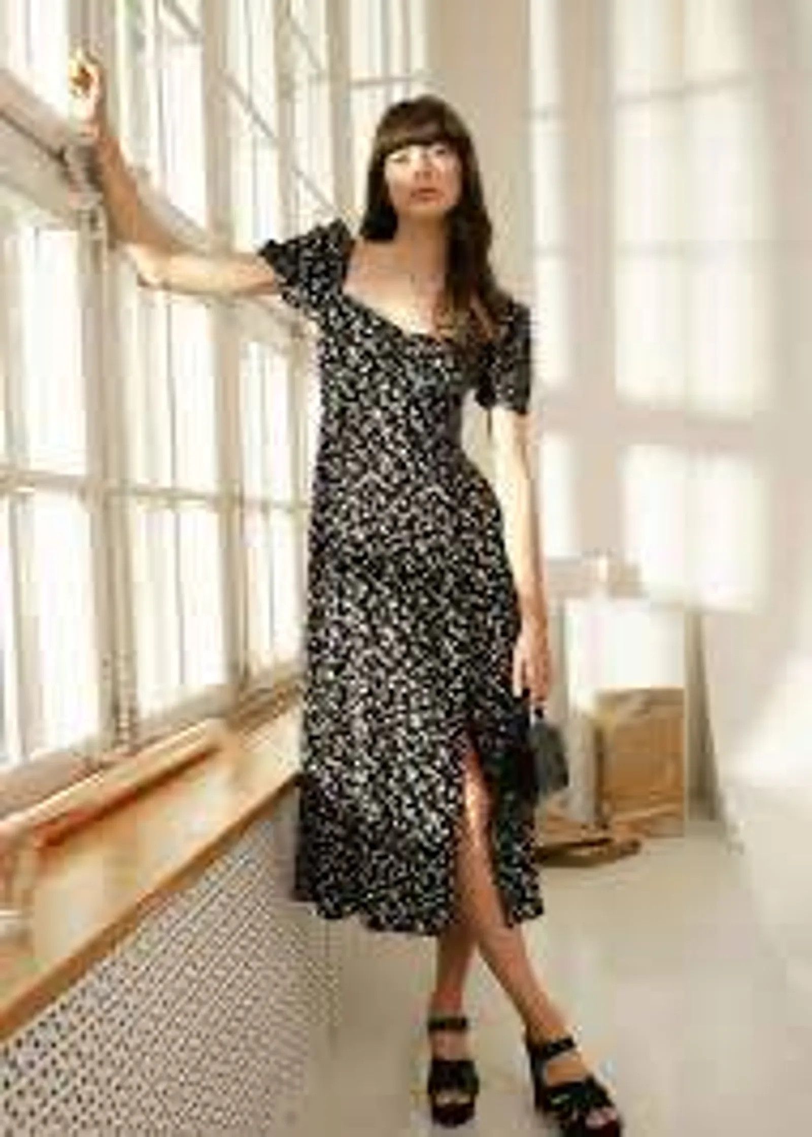 & Other Stories & Other Stories Flowy Puff Sleeve Midi Dress Dress Size XS / US 0-2 / IT 36-38 - 4 Thumbnail