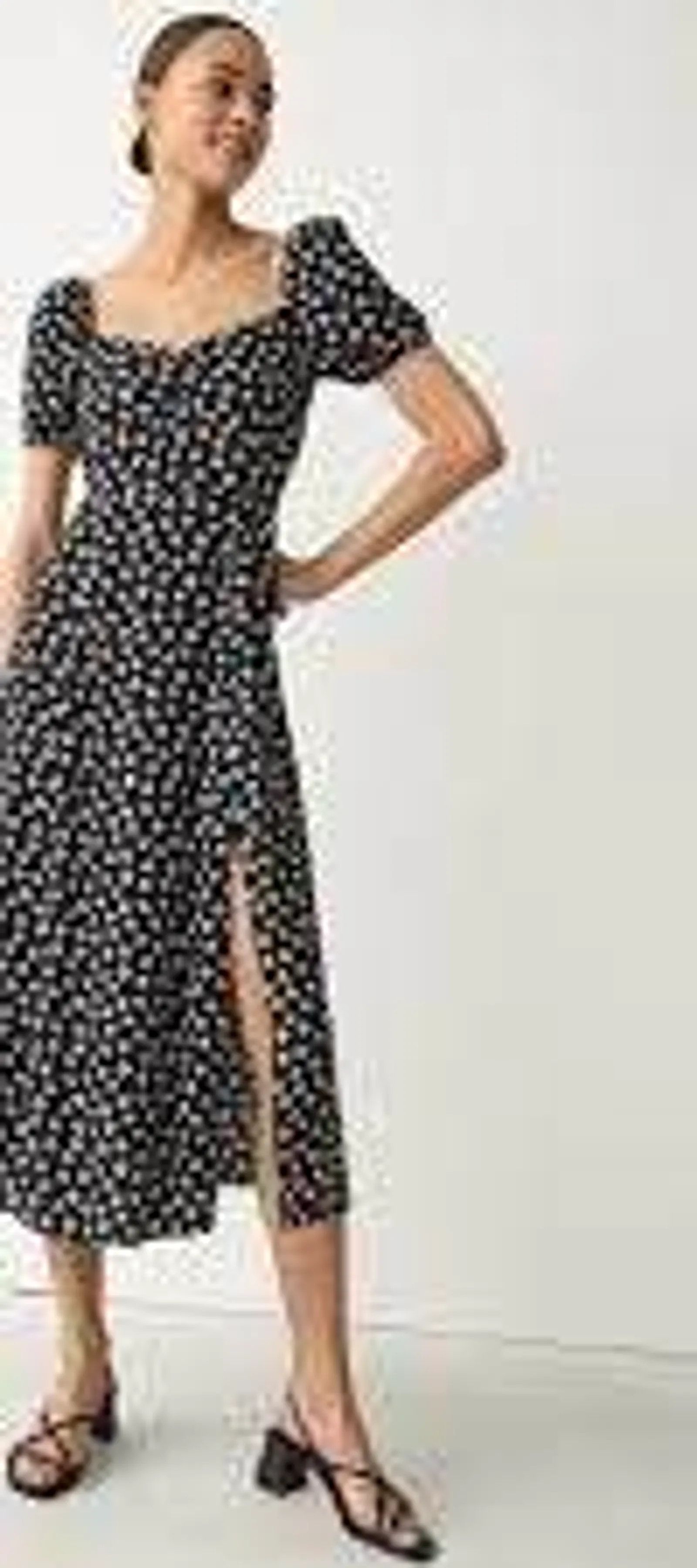 & Other Stories & Other Stories Flowy Puff Sleeve Midi Dress Dress Size XS / US 0-2 / IT 36-38 - 3 Thumbnail