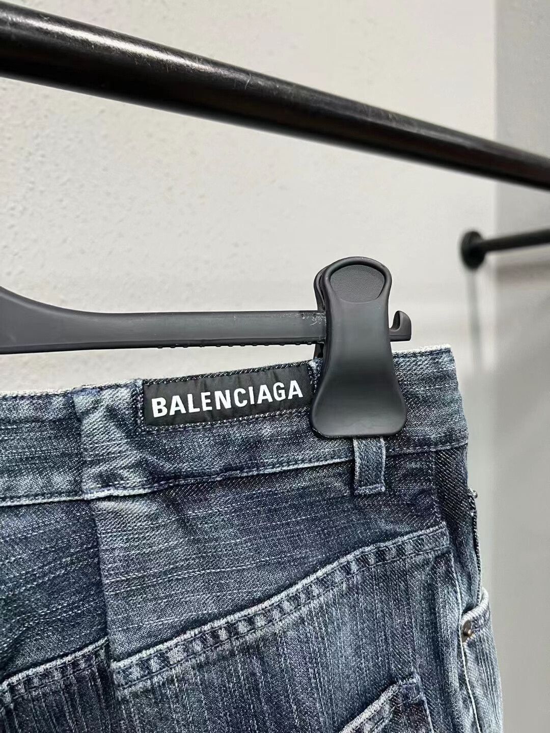 Balenciaga balenciaga faux two-piece denim pants Size 23" - 3 Thumbnail