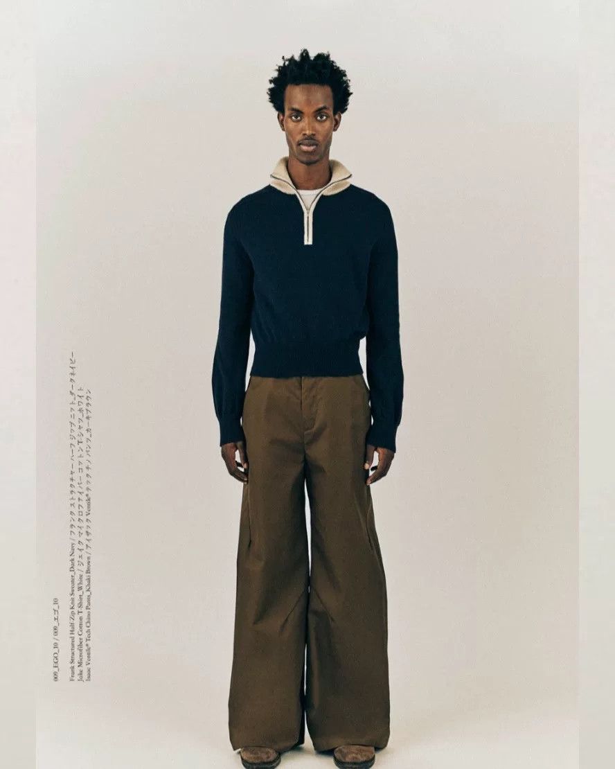 KIJIMA TAKAYUKI structured half zip knit sweater in gray Size US S / EU 44-46 / 1 - 5 Thumbnail