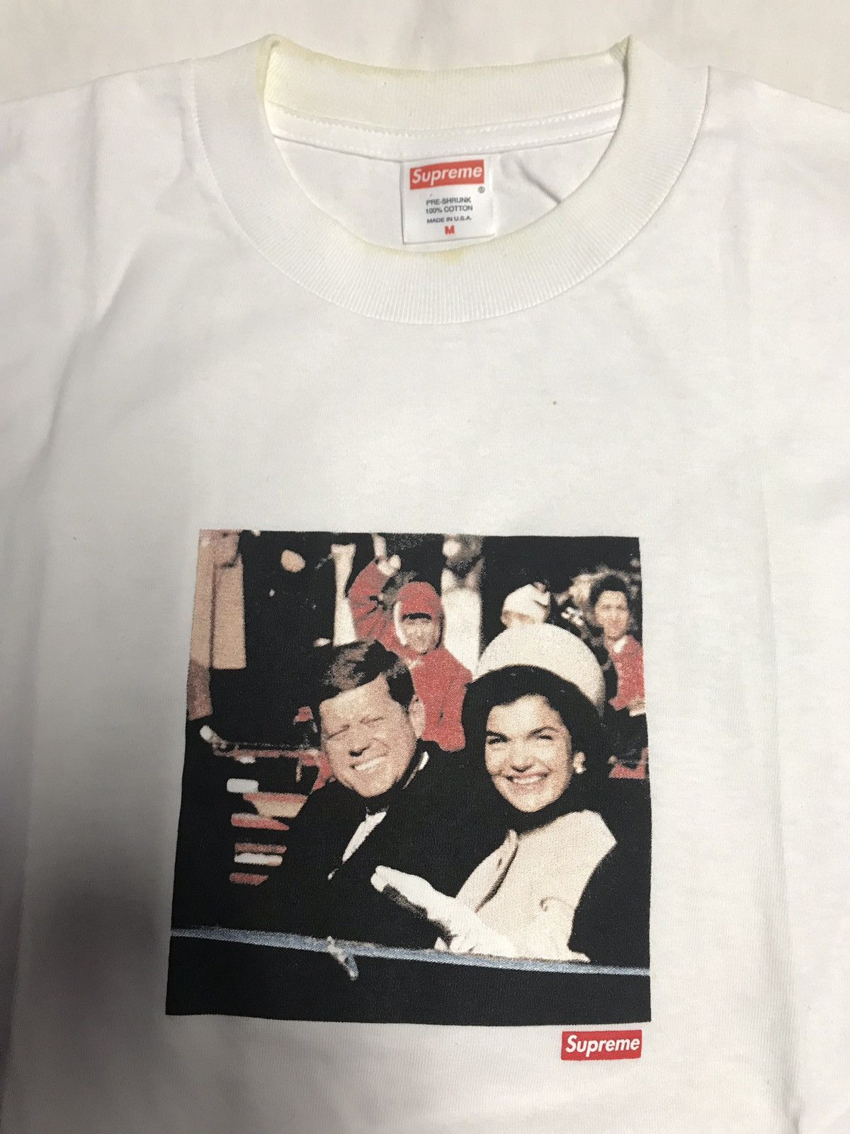 Supreme JFK photo Tee Shirt 2008 Black Medium Jackie O | eBay