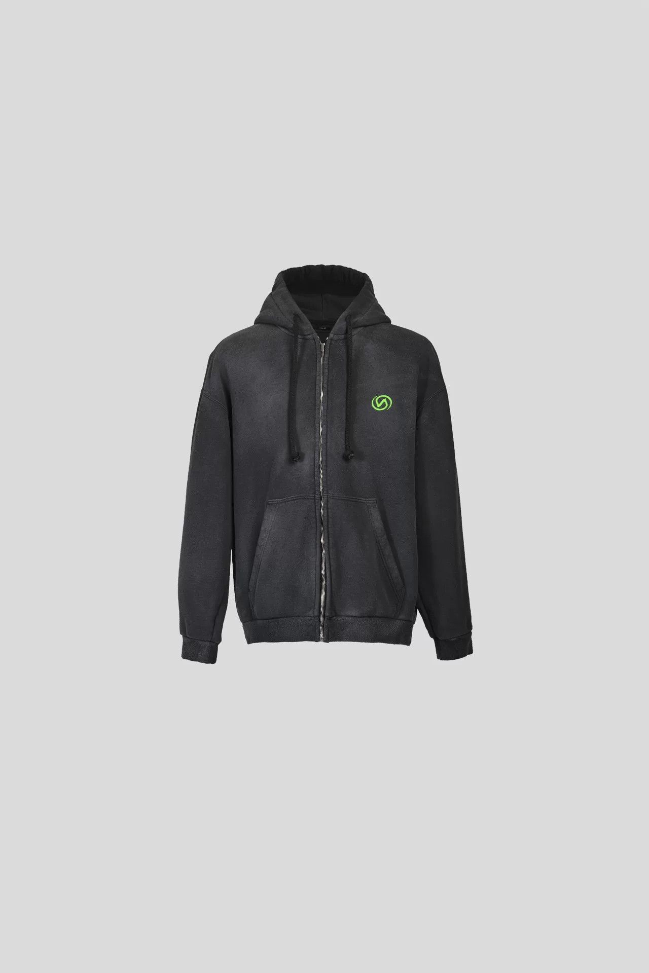 Vuja De black sunfaded chiral hoodie in supima cotton Size US S / EU 44-46 / 1 - 5 Thumbnail