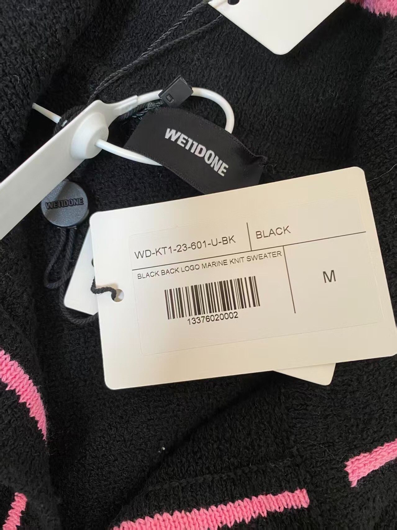 WE11DONE black and pink long sleeve sweater Size US M / EU 48-50 / 2 - 4 Thumbnail