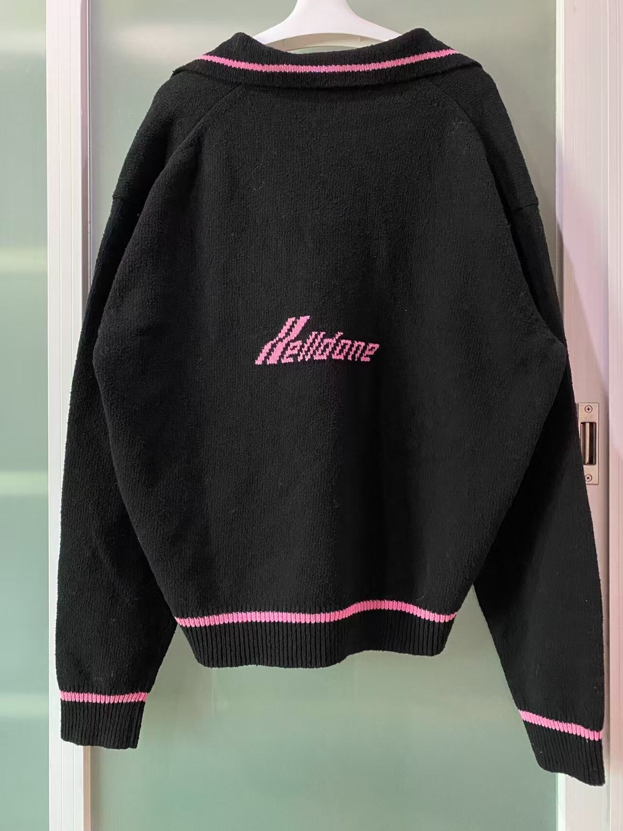 WE11DONE black and pink long sleeve sweater Size US M / EU 48-50 / 2 - 2 Thumbnail