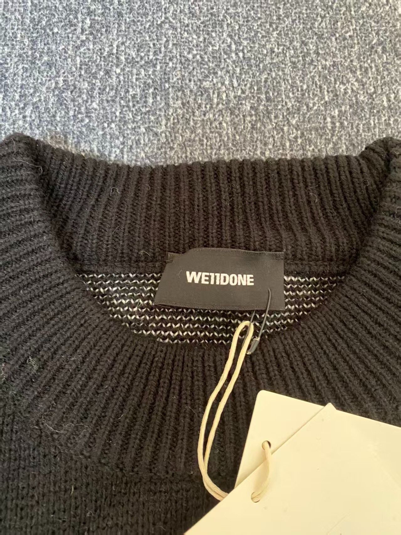 WE11DONE unique irregular wool sweater with tag Size US S / EU 44-46 / 1 - 3 Thumbnail
