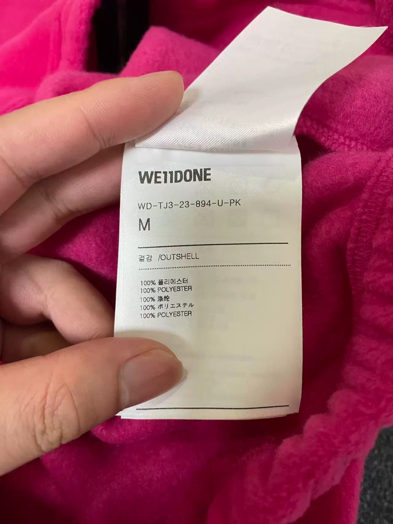 WE11DONE we11done logo zip-up hoodie in bright pink Size US M / EU 48-50 / 2 - 4 Thumbnail