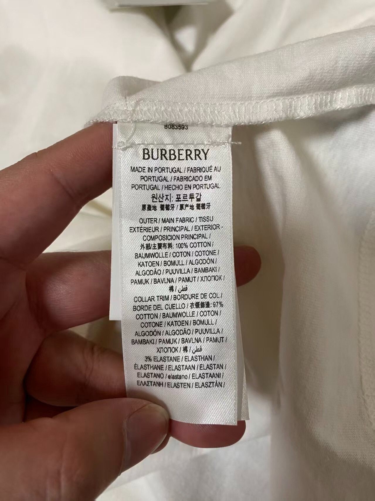 Burberry burberry white short sleeve top size L Size US L / EU 52-54 / 3 - 4 Thumbnail