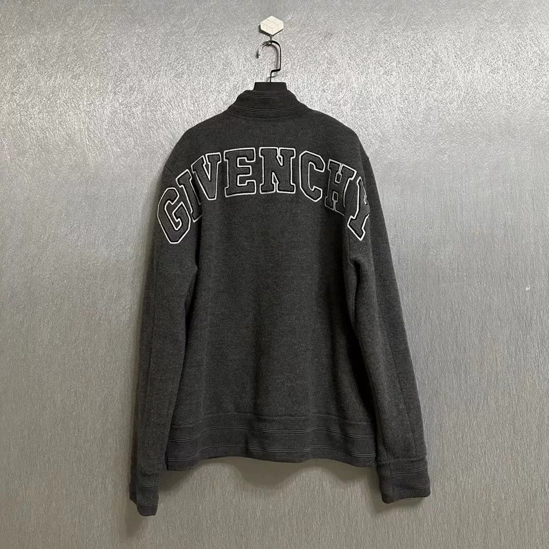 Givenchy givenchy wool baseball jacket in gray Size US XL / EU 56 / 4 - 2 Thumbnail