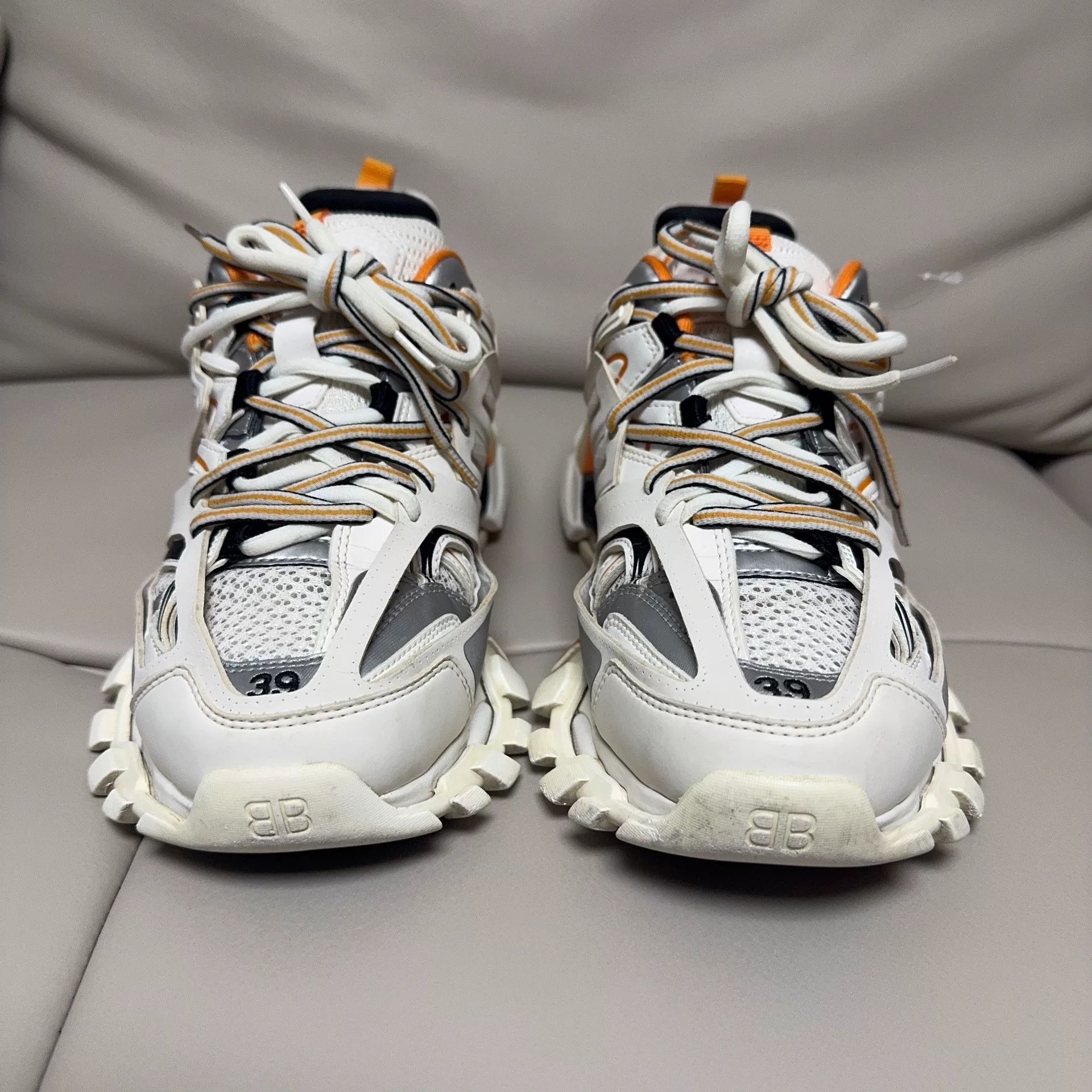 Balenciaga balenciaga track 3.0 sneakers white orange Size US 8.5 / EU 41-42 - 2 Thumbnail