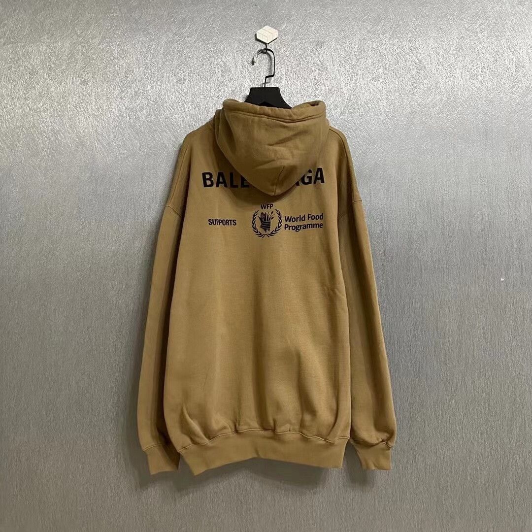 Balenciaga balenciaga khaki food support hoodie Size US S / EU 44-46 / 1 - 2 Thumbnail