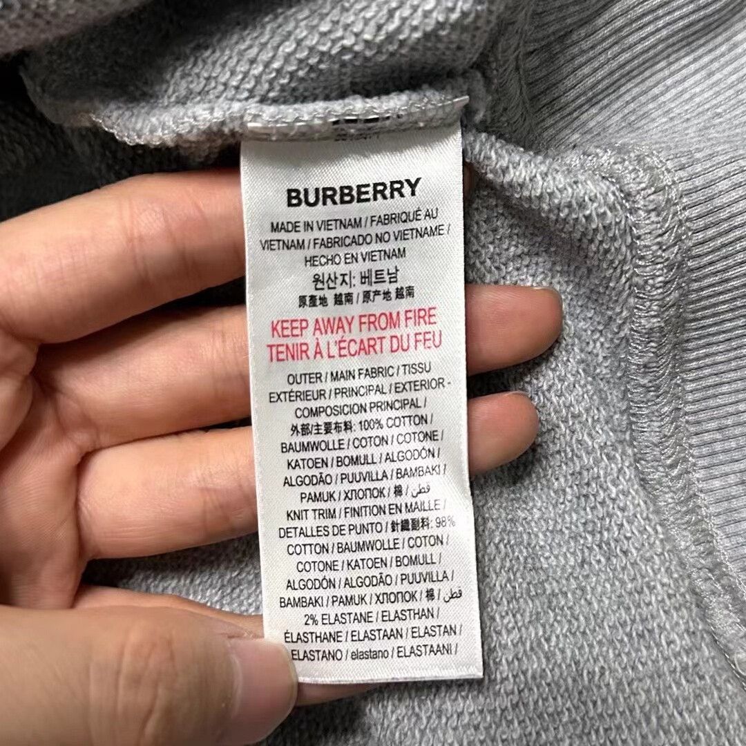Burberry burberry half-zip logo hoodie in gray Size US M / EU 48-50 / 2 - 3 Thumbnail