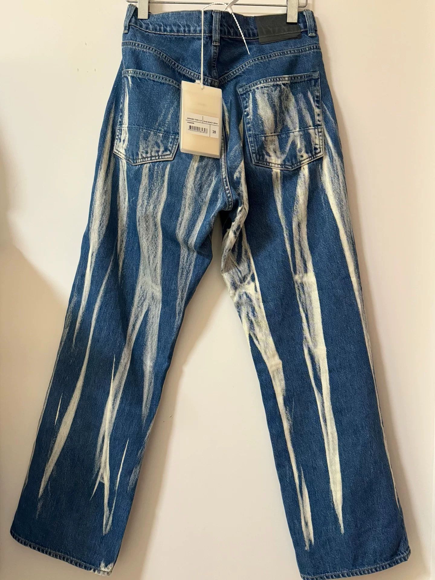 Our Legacy blue and white paint splatter denim pants Size US 28 / EU 44 - 2 Thumbnail