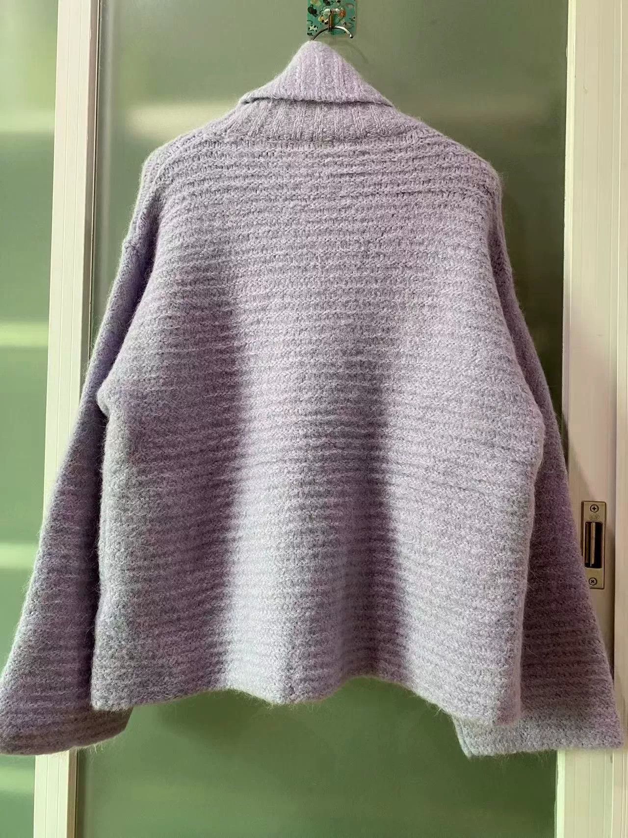 A.P.C. cozy high-neck purple sweater Size S / US 4 / IT 40 - 2 Thumbnail