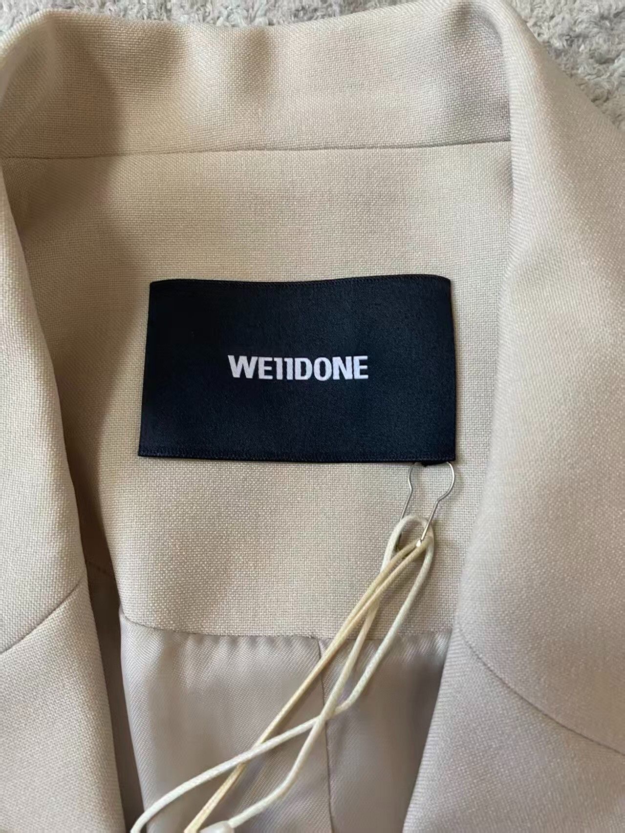 WE11DONE beige logo blazer jacket for women Size XS / US 0-2 / IT 36-38 - 3 Thumbnail