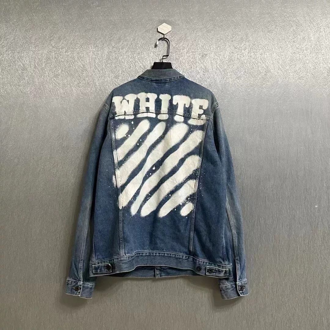 Off-White off white tiger print denim jacket Size US M / EU 48-50 / 2 - 2 Thumbnail