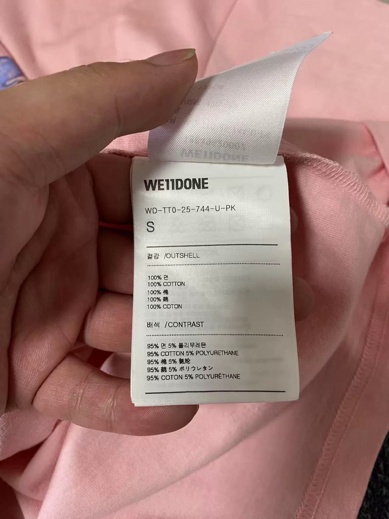 WE11DONE we11done pink short sleeve printed shirt Size US S / EU 44-46 / 1 - 5 Thumbnail