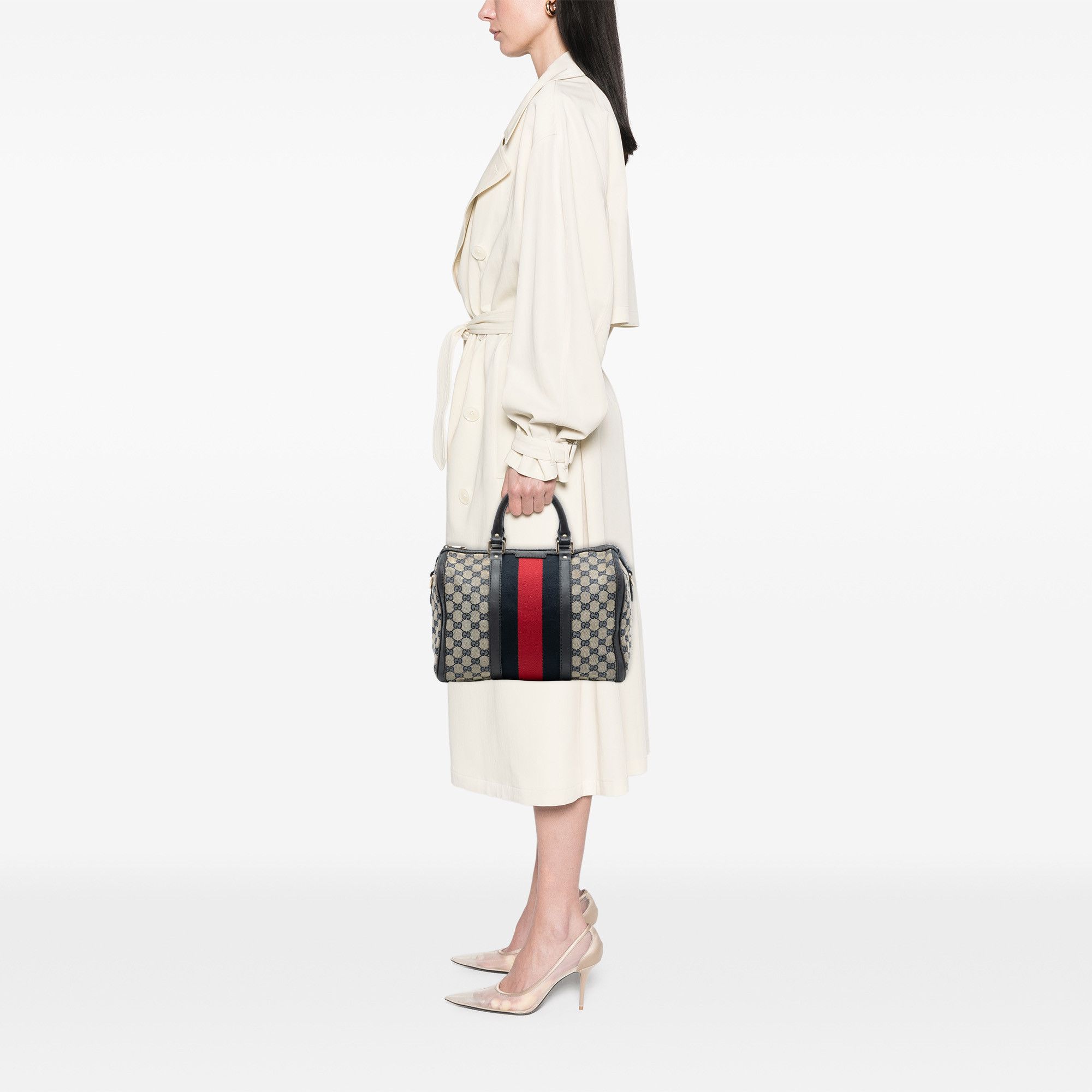 Gucci Gucci Medium GG Canvas Web Joy Boston Bag Size ONE SIZE - 7 Thumbnail