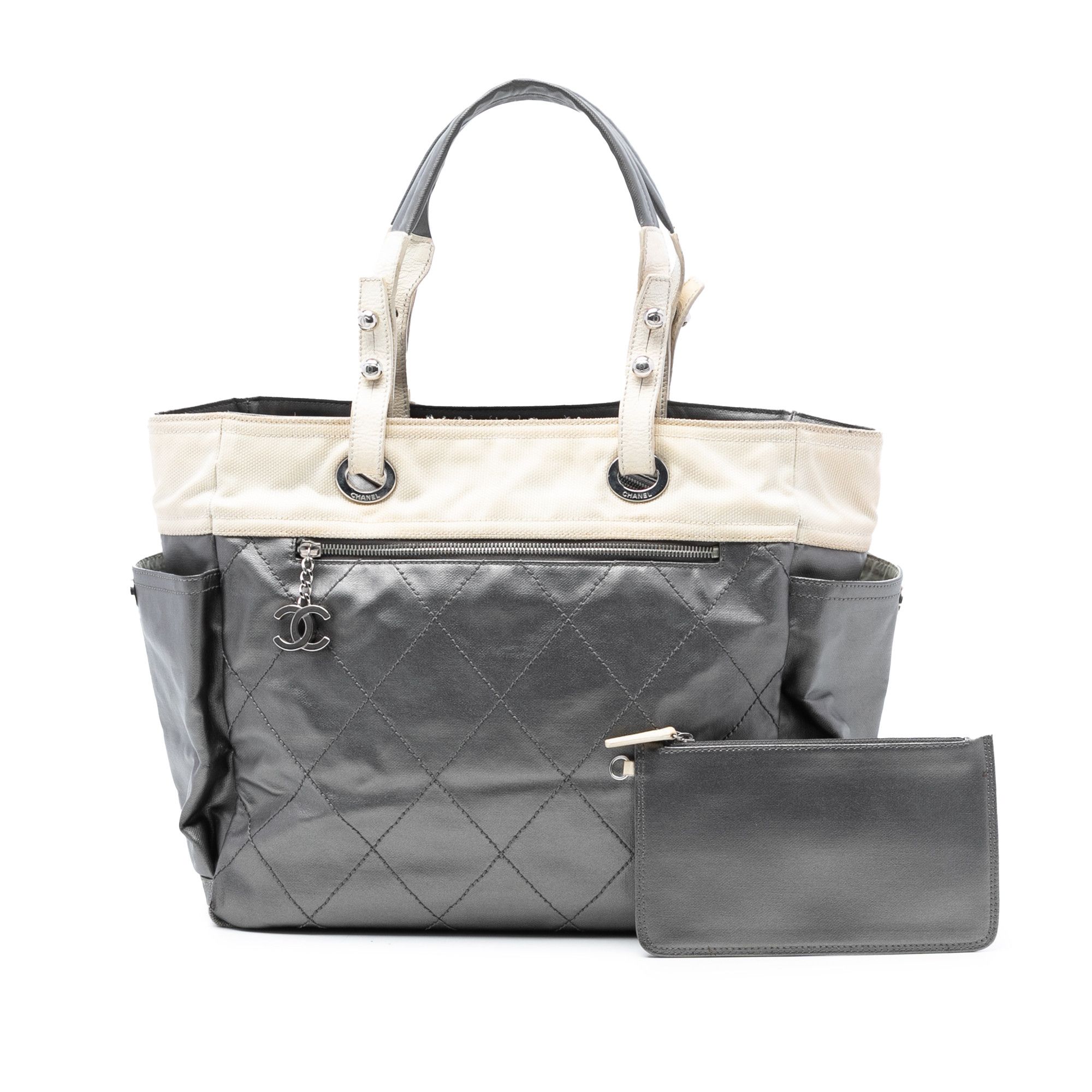 Chanel Chanel Large Bicolor Quilted Coated Canvas Paris Biarritz Tote Size ONE SIZE - 8 Thumbnail