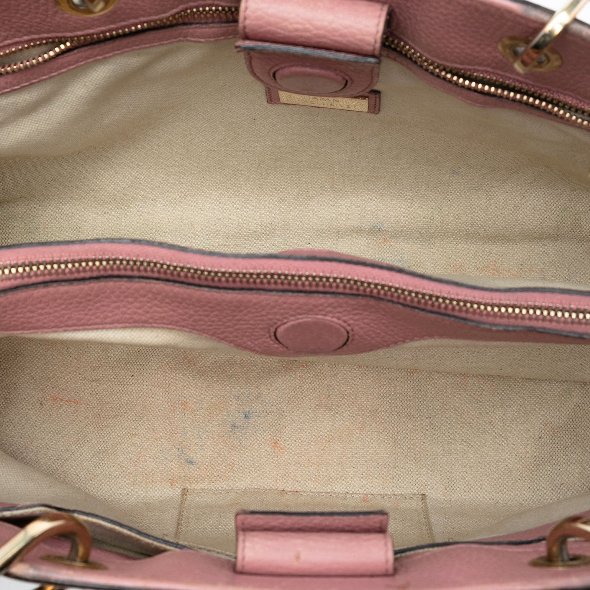 Gucci Gucci Medium Bicolor Calfskin Bamboo Shopper Satchel Size ONE SIZE - 4 Thumbnail
