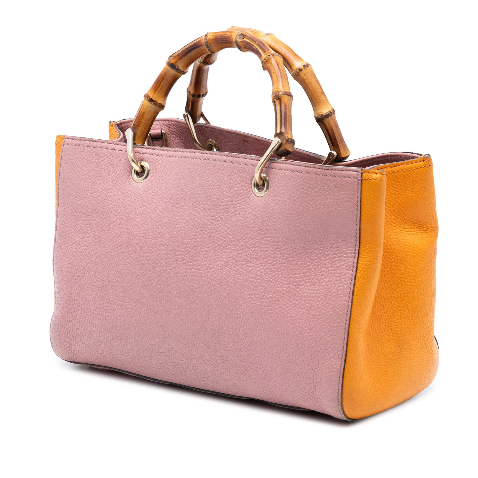 Gucci Gucci Medium Bicolor Calfskin Bamboo Shopper Satchel Size ONE SIZE - 2 Thumbnail
