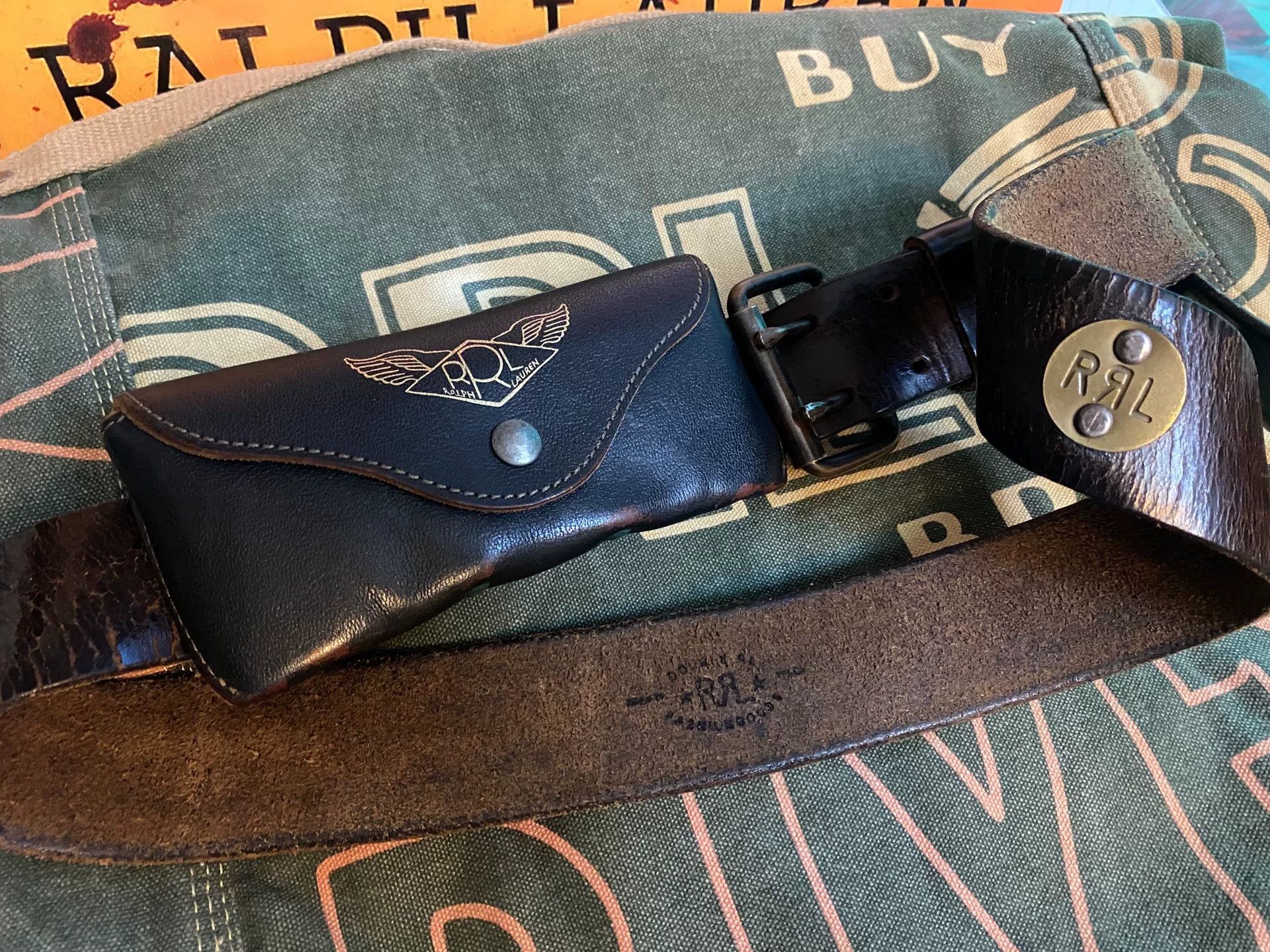 RRL Ralph Lauren Rare RRL Vintage Leather Waist Bag Size ONE SIZE - 4 Thumbnail