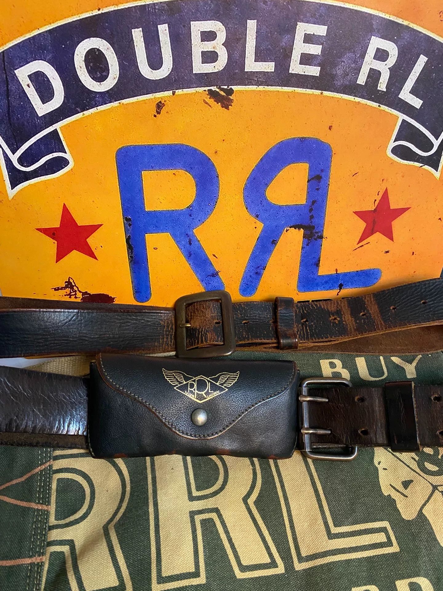 RRL Ralph Lauren Rare RRL Vintage Leather Waist Bag Size ONE SIZE - 3 Thumbnail