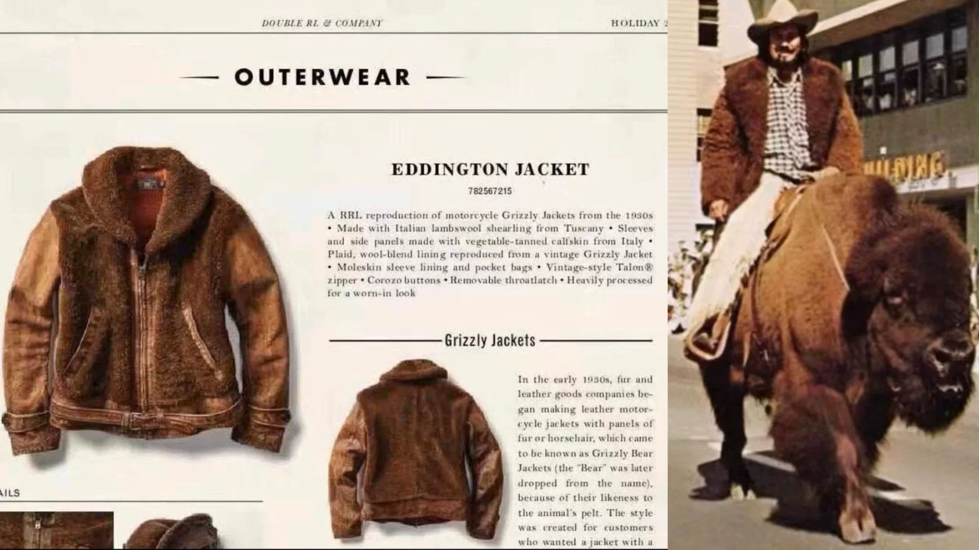 RRL Ralph Lauren Rare Double RL Brown Leather Jacket Size US XL / EU 56 / 4 - 3 Thumbnail
