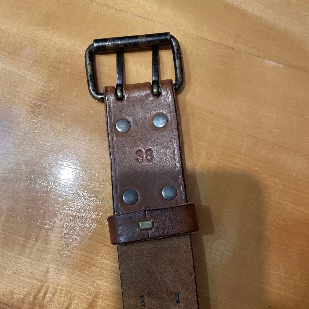 RRL Ralph Lauren RRL Leather Belt with Brass Studs Size ONE SIZE - 4 Thumbnail