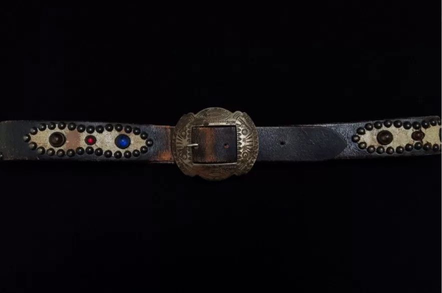 RRL Ralph Lauren Vintage Double RL Studded Leather Belt Size ONE SIZE - 2 Thumbnail