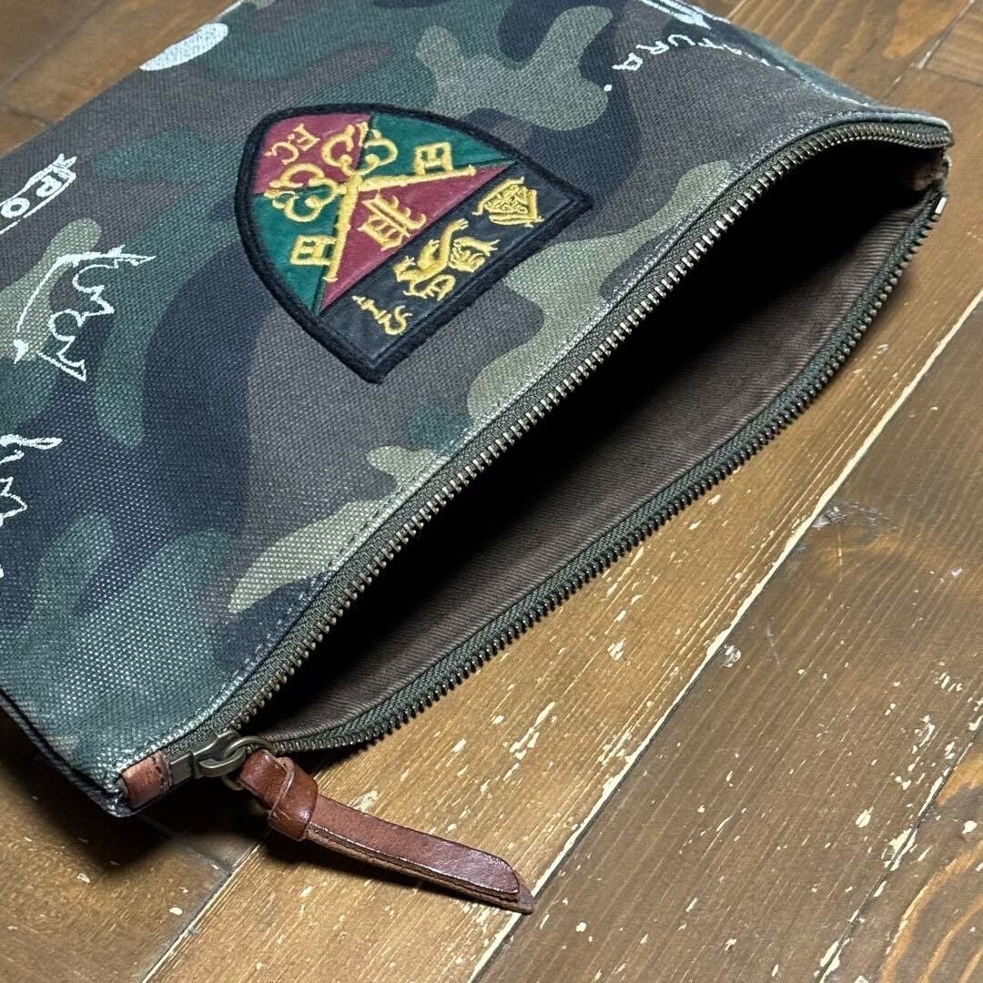 RLX Ralph Lauren Camouflage Canvas Skull Handbag Size ONE SIZE - 3 Thumbnail