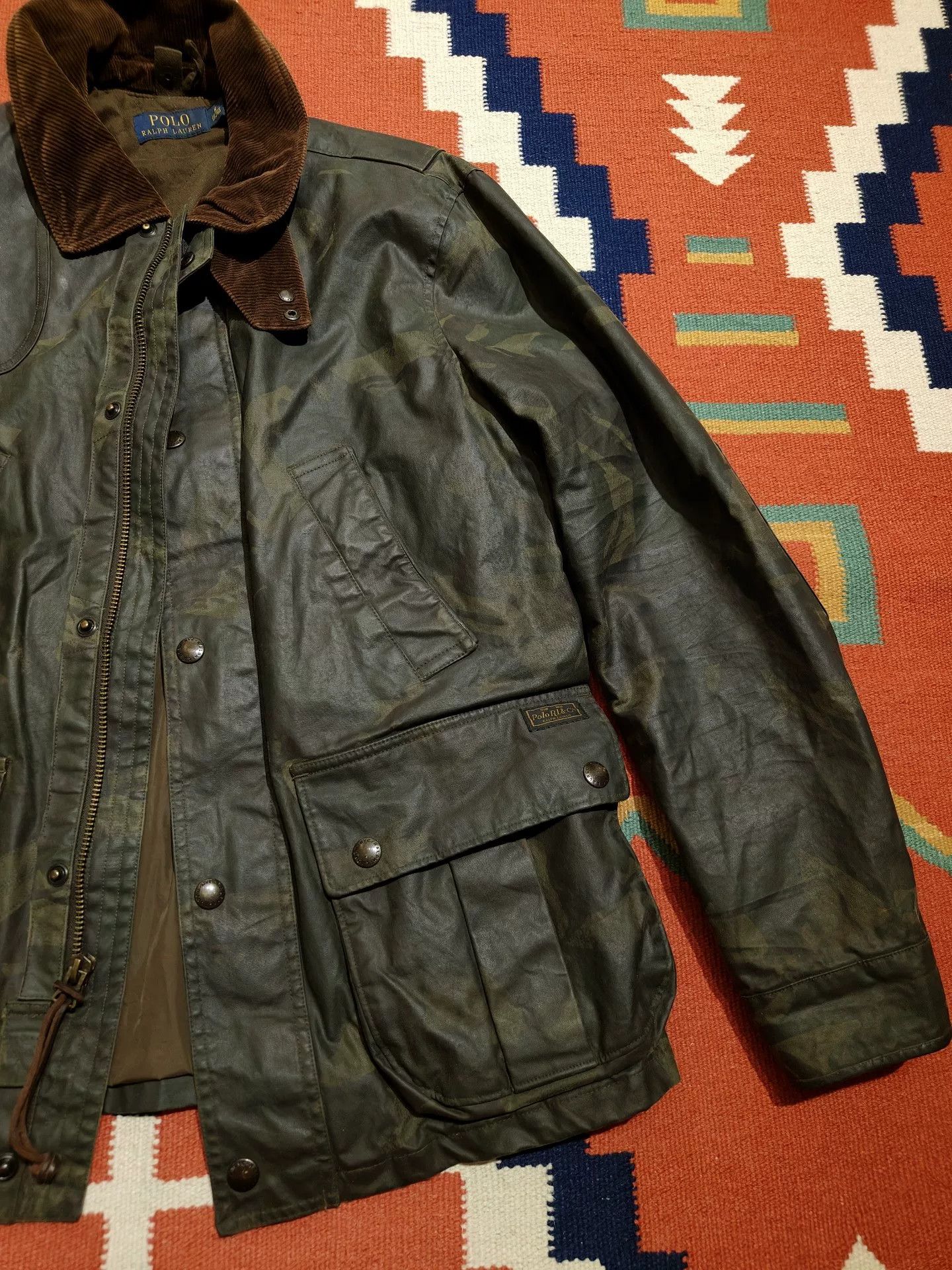 RRL Ralph Lauren Camouflage Waxed Jacket by Ralph Lauren Size US M / EU 48-50 / 2 - 2 Thumbnail