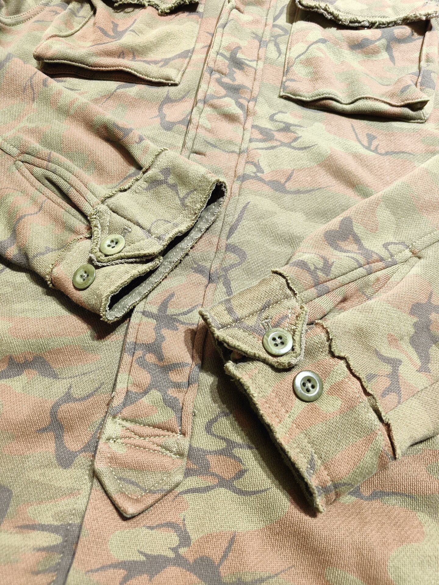 RRL Ralph Lauren Rugby Camouflage Knitted Military Jacket Size US M / EU 48-50 / 2 - 6 Thumbnail