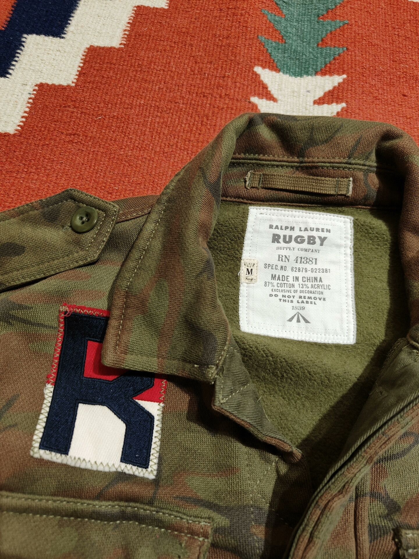 RRL Ralph Lauren Rugby Camouflage Knitted Military Jacket Size US M / EU 48-50 / 2 - 5 Thumbnail