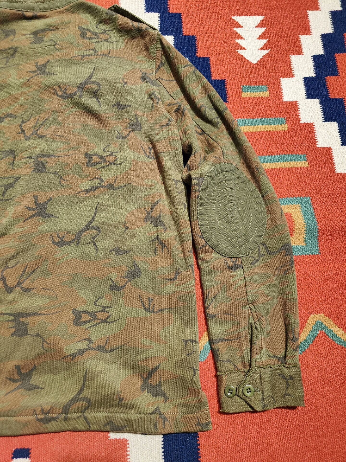 RRL Ralph Lauren Rugby Camouflage Knitted Military Jacket Size US M / EU 48-50 / 2 - 8 Thumbnail