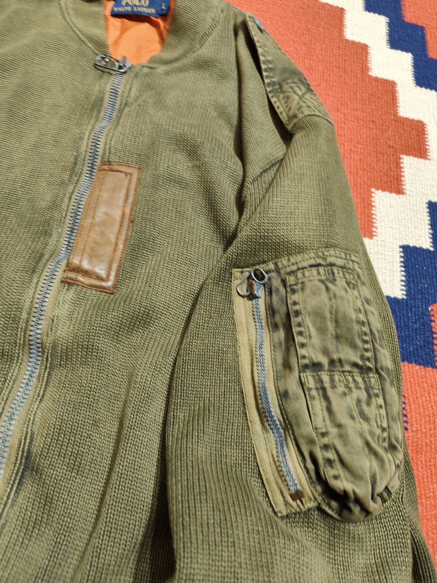 RRL Ralph Lauren Ralph Lauren Knitted Flight Jacket Size US L / EU 52-54 / 3 - 6 Thumbnail