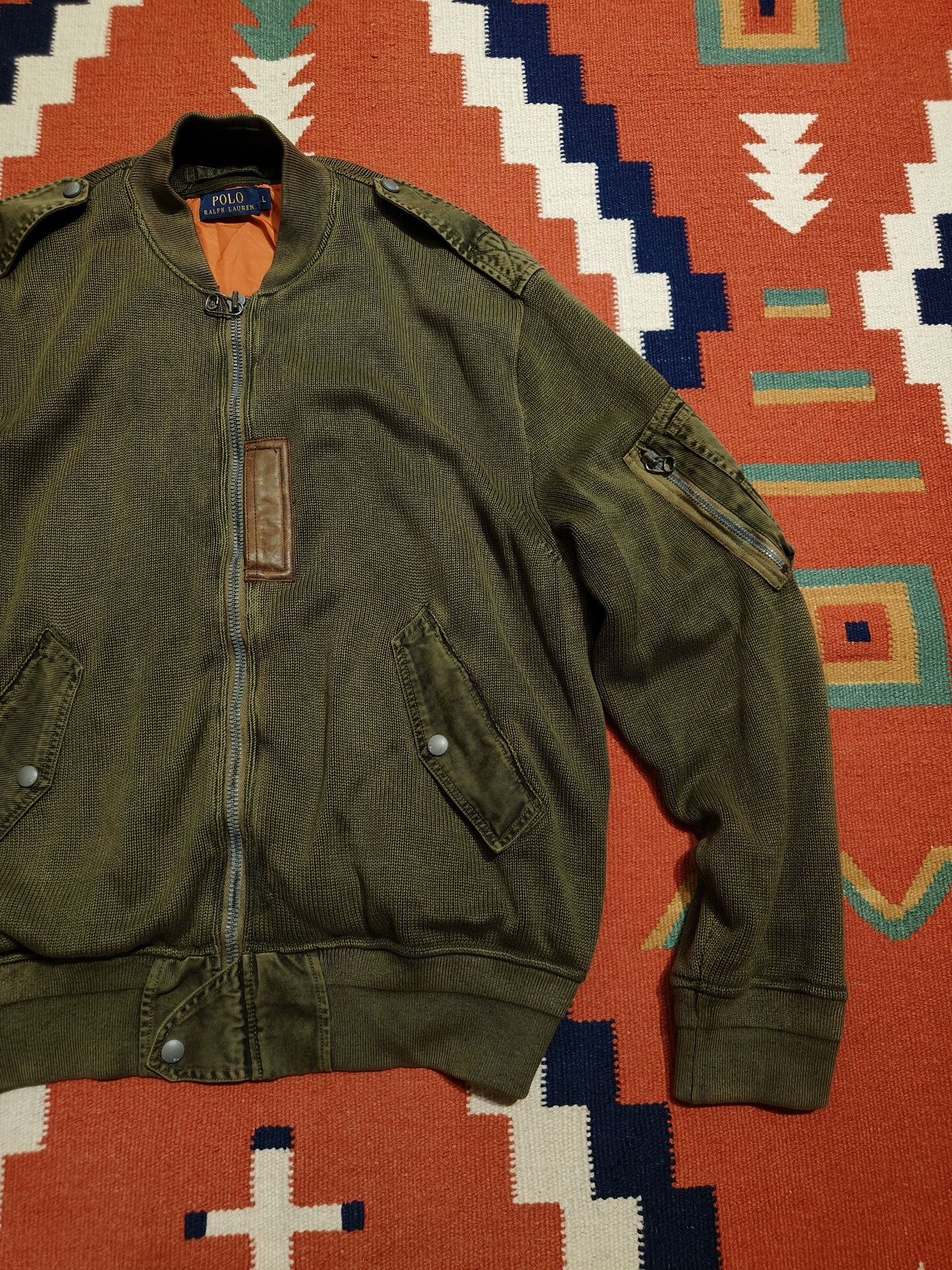 RRL Ralph Lauren Ralph Lauren Knitted Flight Jacket Size US L / EU 52-54 / 3 - 2 Thumbnail