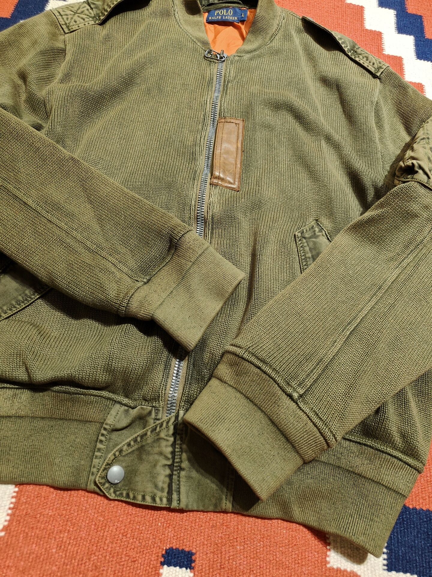 RRL Ralph Lauren Ralph Lauren Knitted Flight Jacket Size US L / EU 52-54 / 3 - 5 Thumbnail