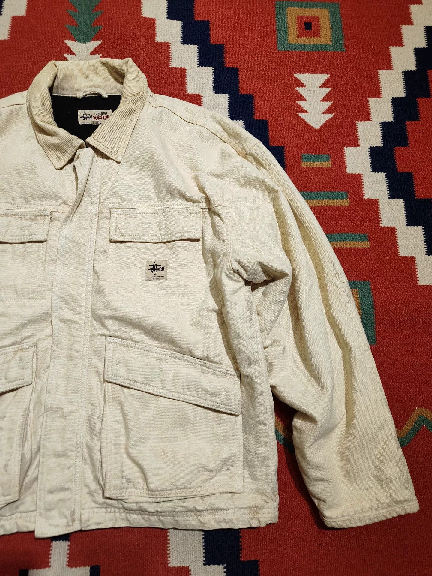 Stussy Stussy Spray Dye Canvas Work Jacket Size US L / EU 52-54 / 3 - 2 Thumbnail