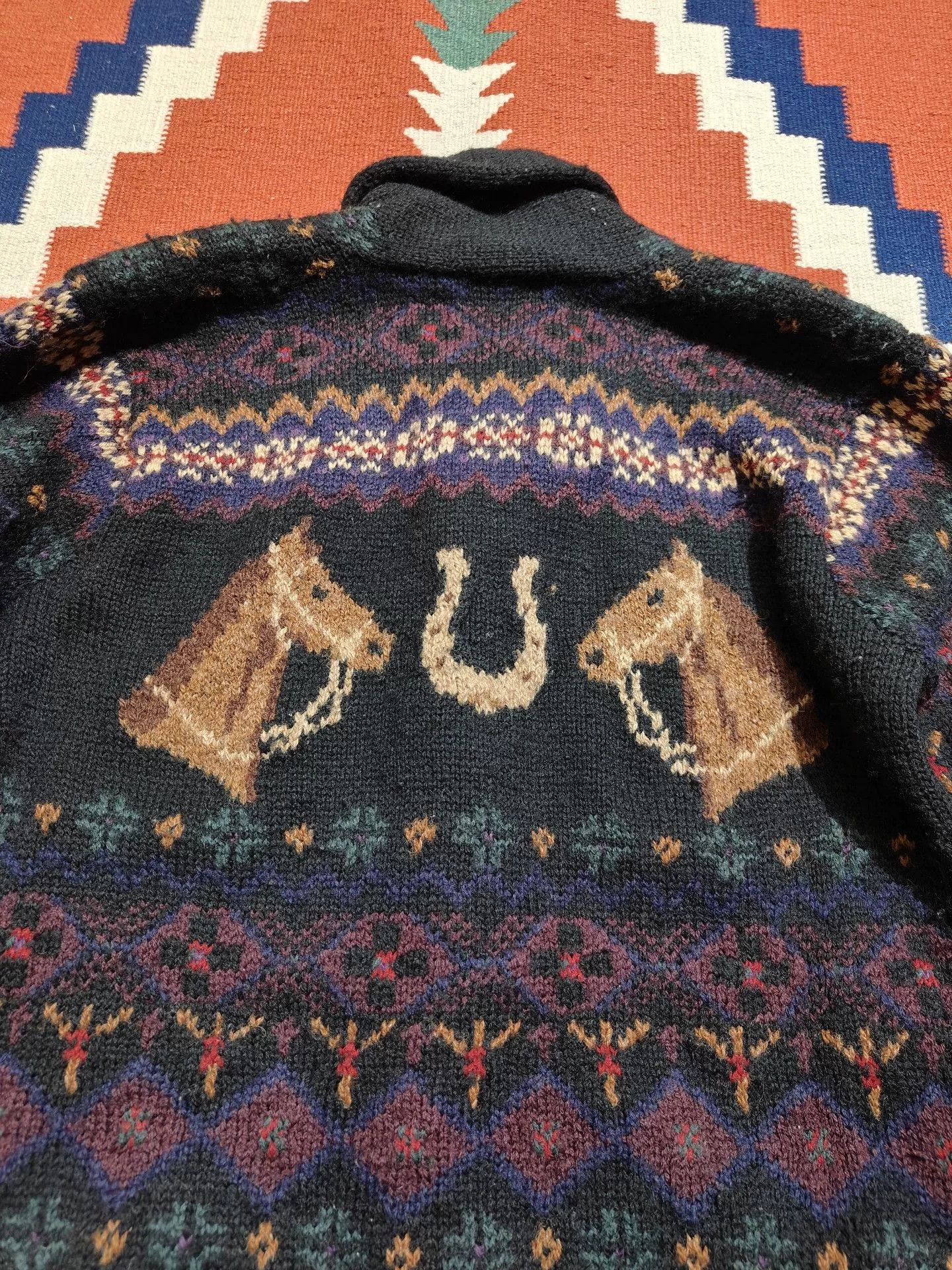 Vintage Vintage Ralph Lauren Hand-Knit Cardigan Size US M / EU 48-50 / 2 - 8 Thumbnail