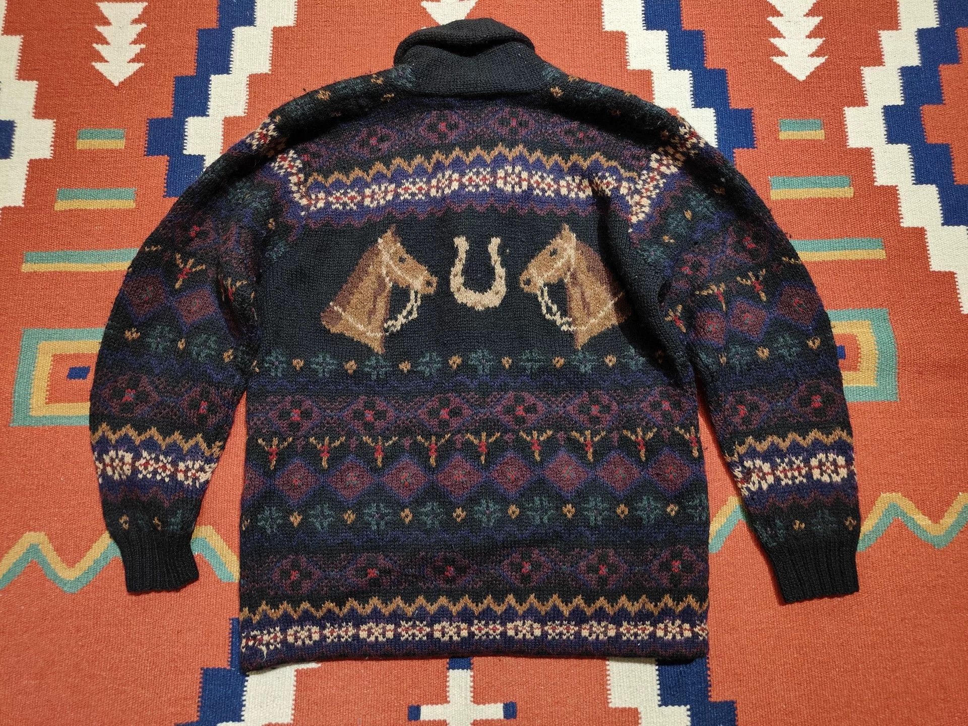 Vintage Vintage Ralph Lauren Hand-Knit Cardigan Size US M / EU 48-50 / 2 - 3 Thumbnail