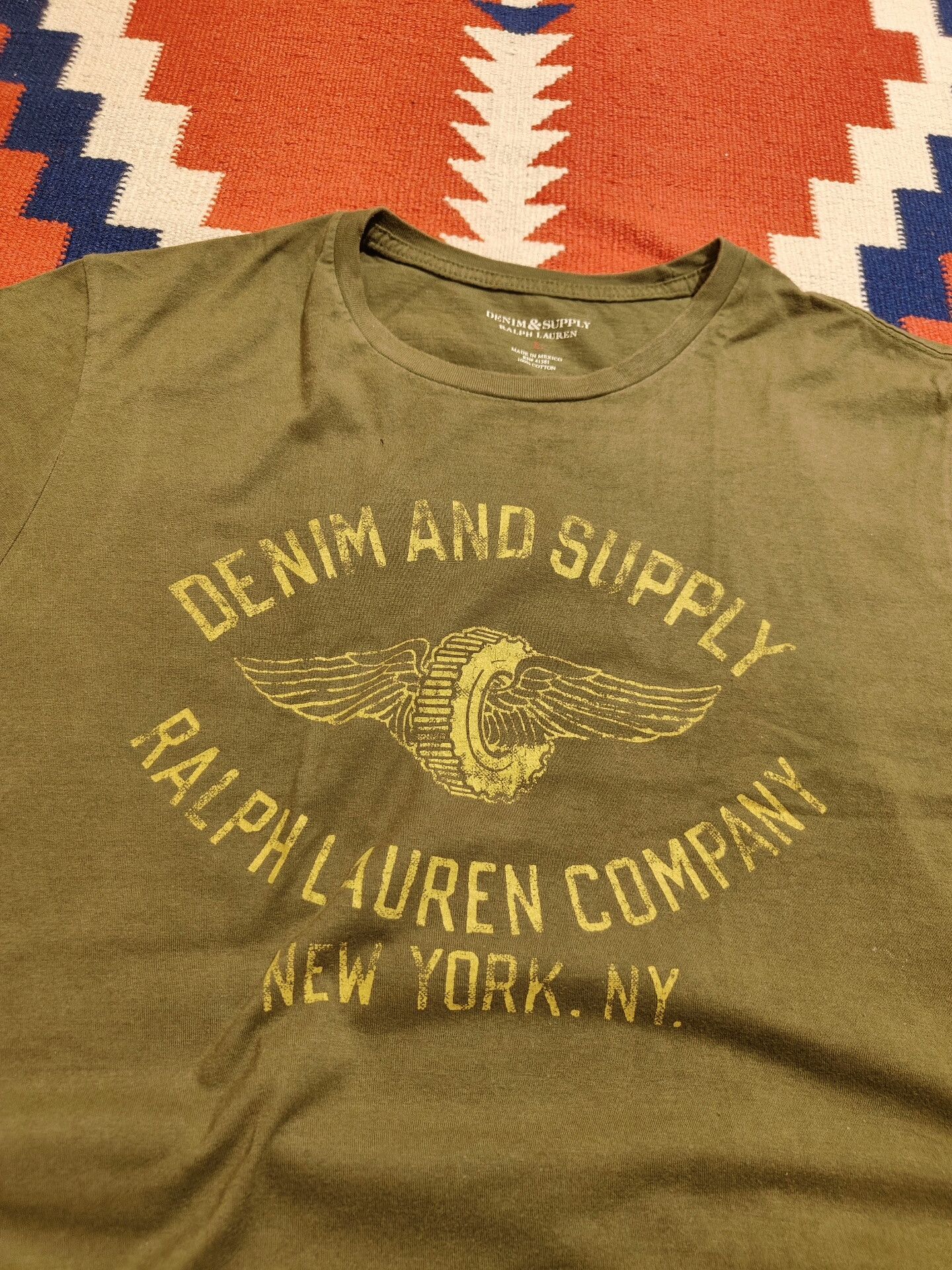 Denim & Supply Ralph Lauren RL Denim Supply Olive Green T-Shirt Size US L / EU 52-54 / 3 - 6 Thumbnail