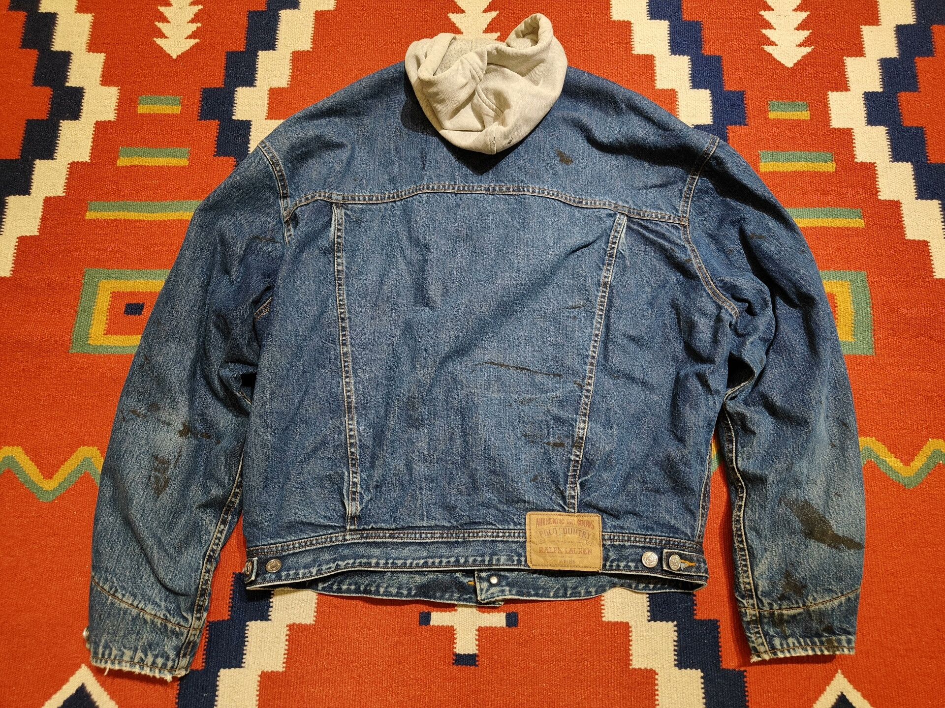 Vintage Vintage Polo Country Denim Jacket Size US L / EU 52-54 / 3 - 3 Thumbnail