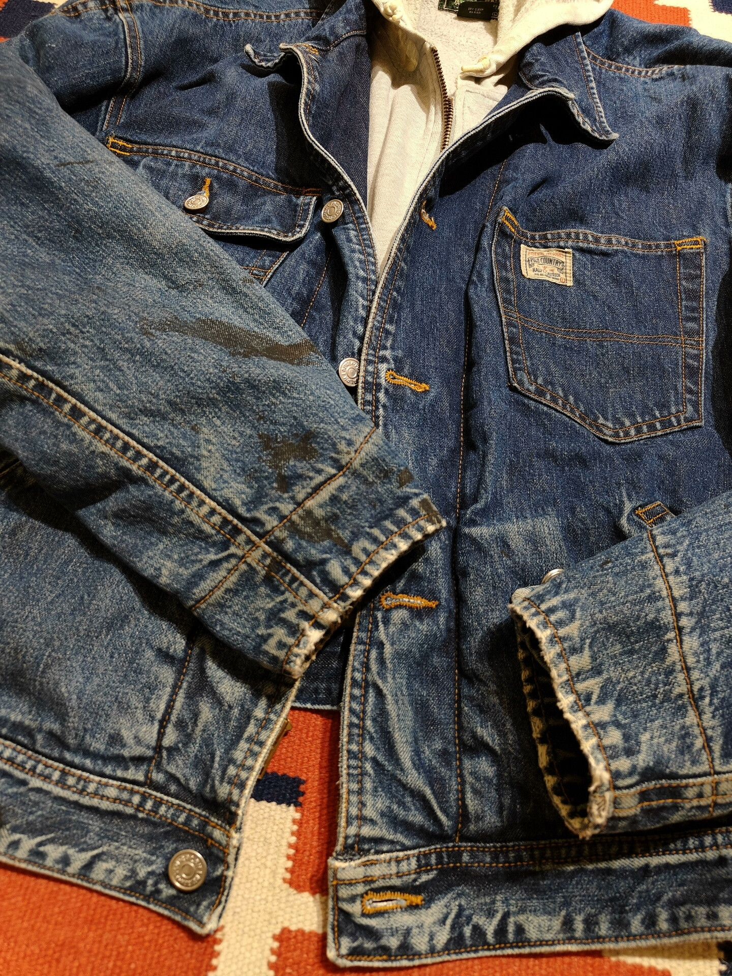 Vintage Vintage Polo Country Denim Jacket Size US L / EU 52-54 / 3 - 5 Thumbnail