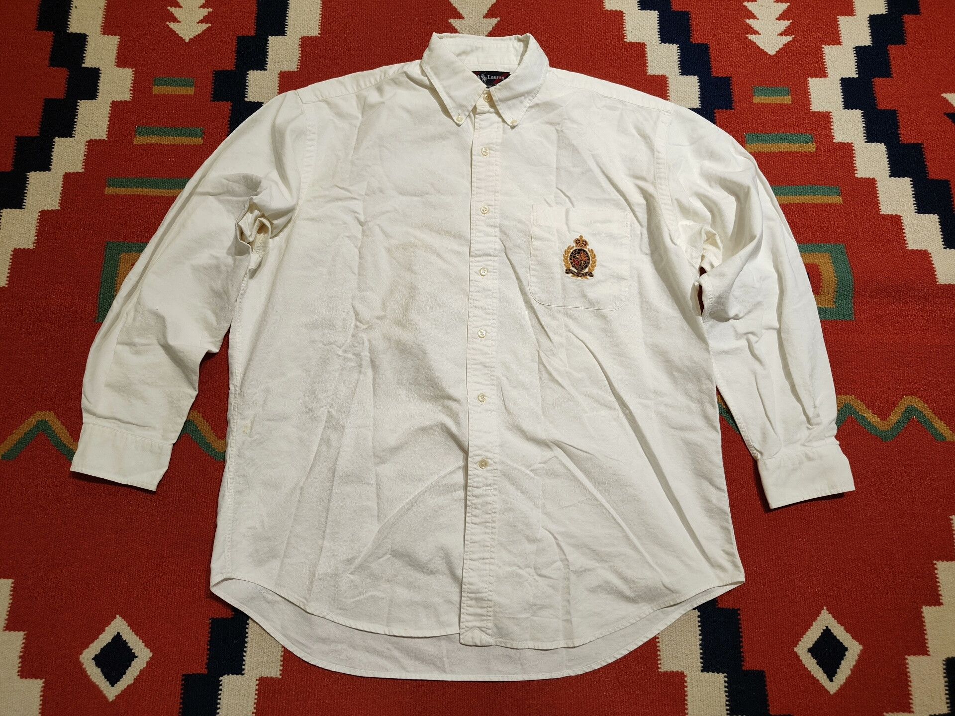 Vintage Vintage Ralph Lauren Patchwork Shirt Size US L / EU 52-54 / 3 - 2 Thumbnail