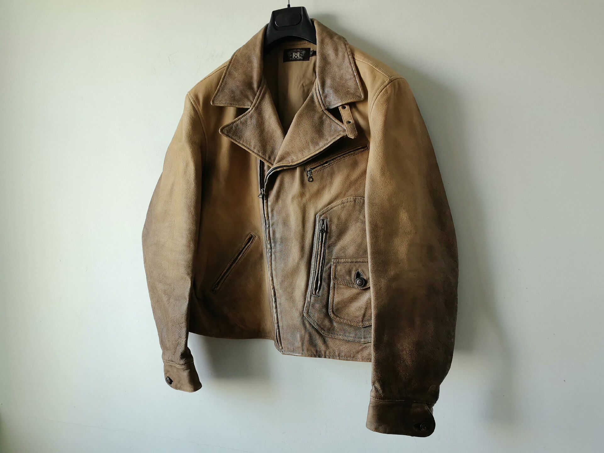 RRL Ralph Lauren rrl vintage heavy leather jacket Size US XL / EU 56 / 4 - 2 Thumbnail